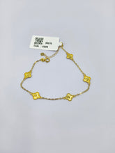 Textured Floral Clover Bracelet 0.630 mg, 18KT Gold